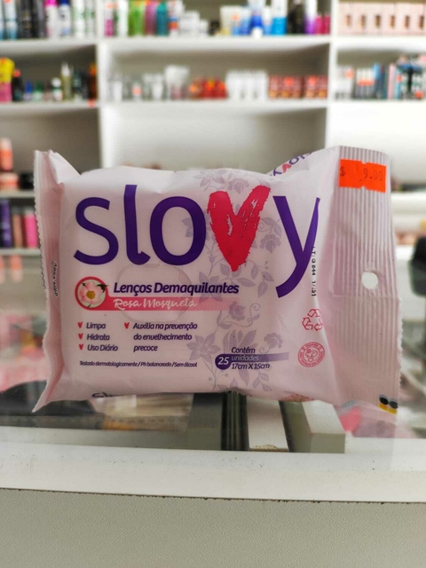 LENÇO DEMAQUILANTE ROSA MOSQUETA SLOVY 25 UNIDADES - comprar online