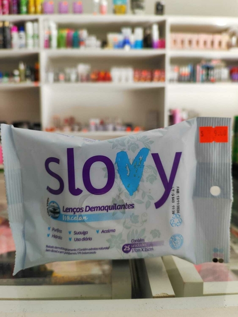 LENÇO DEMAQUILANTE MICELAR SLOVY 25 UNIDADES - comprar online