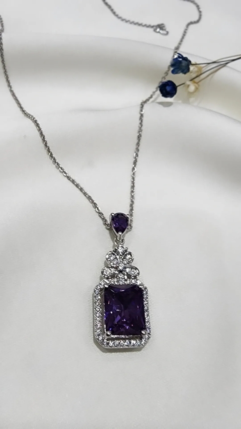 Colgante plata amatista