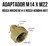 Adaptador Rosca Hembra M22 Rosca Macho M14 - Hidráulico Bronce en internet