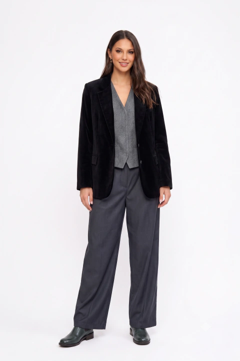 Blazer Clásico de Terciopelo