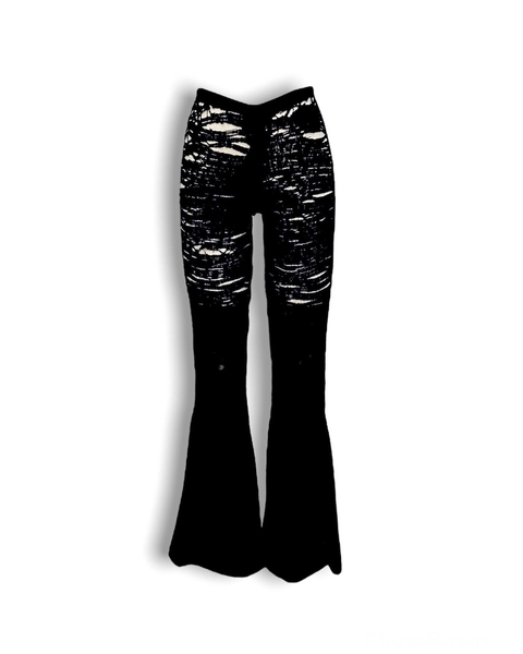 Calça Flare Destroyed