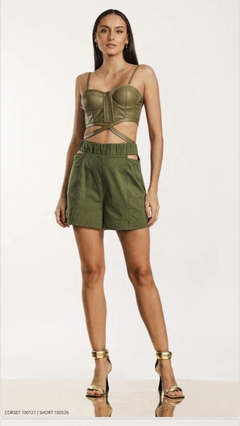 CORSET CROPPED COURO MONTANA ALL IS LOVE
