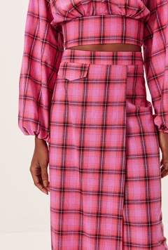 Saia Supermidi Tecido Plano Feminino Dimy **
