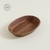 RECIPIENTE OVAL GRANDE DE PP SIMIL MADERA NOGAL 23X31X5CM