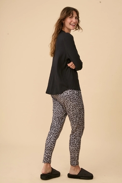 Pijama M/L Print- Negro - comprar online