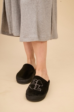 Pantuflas Espumon Corazon♥ Negro