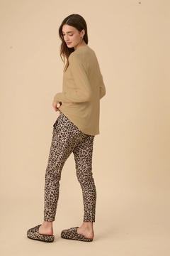 Pijama M/L Print- Tostado - comprar online