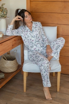 Pijama Camisero Flores