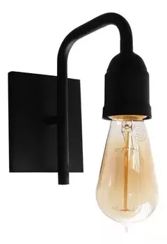 Aplique de pared con brazo negro texturado