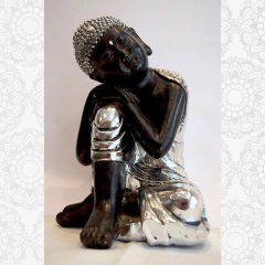 Buda Reposando - Oscuro y plateado