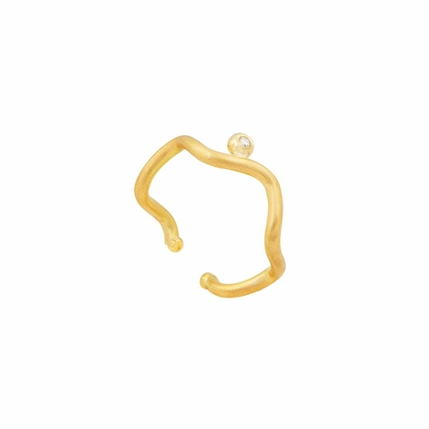 Anel Onda Ouro Amarelo - comprar online
