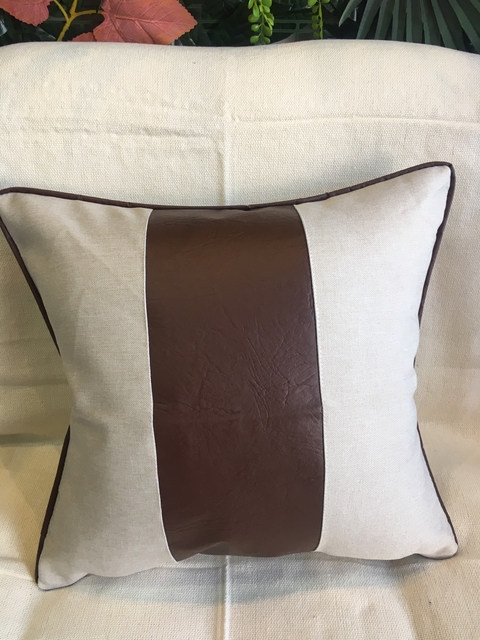 CAPA DE ALMOFADA COURINO MARROM 45x45