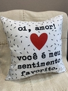 CAPA DE ALMOFADA EM SARJA - FRASES - comprar online