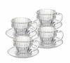 Conjunto 4 Xicaras de Café de Cristal Com fio de Ouro 110 ML - comprar online