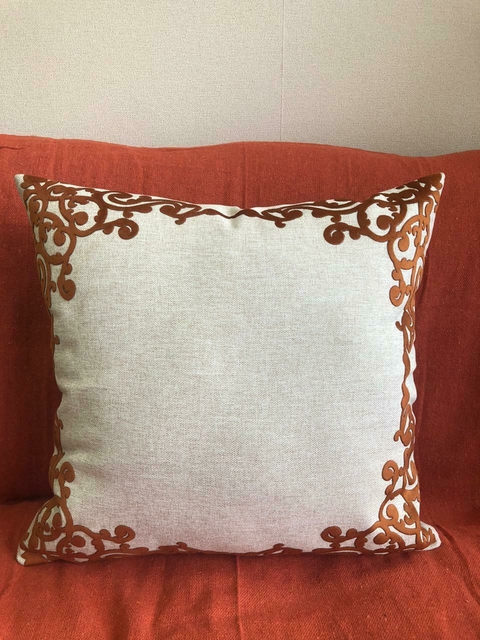 CAPA DE ALMOFADA LINHO TERRACOTA 45x45 - comprar online