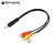 Cable Plug 3.5 a 3 Rca Hembra Audio Vídeo - PARA TV LED, DIREC TV, DECODIFICADORES
