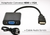 Cable Conversor Hdmi A Vga con cable auxiliar de sonido