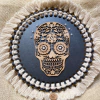 Calavera Fondo Gris Peltre