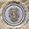 Calavera Fondo Gris celeston