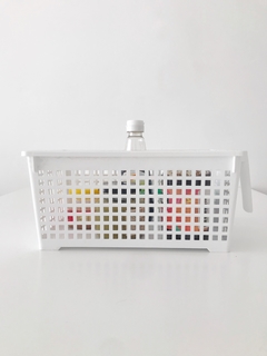Canasta con manija grande blanca - comprar online