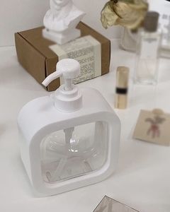 DISPENSER CUADRADO TRANSPARENTE 300ml - tienda online
