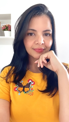 Tshirt Borboleta Mostarda