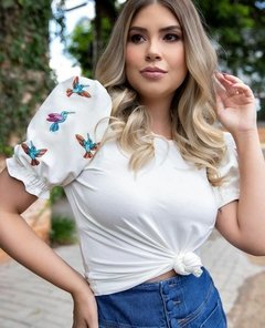 Tshirt de Luxo Branca Beija Flor
