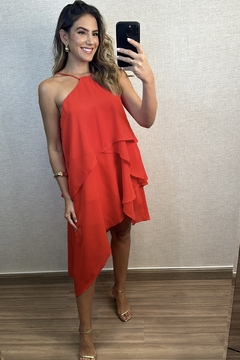 Vestido curto assimétrico - comprar online