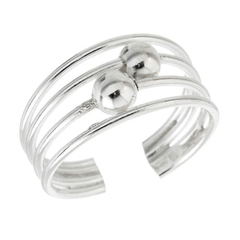 Anillo Falange con Doble Bolita (1,9gr) - comprar online