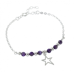 Pulsera Ajustable Estrella con Piedras (3.3 gr)