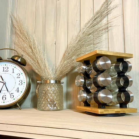 Especiero Giratorio de Bamboo x 12u