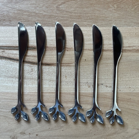 Set X6 Untadores Plata Linea Leaves