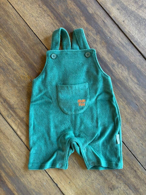 Jardinero bebe towel verde