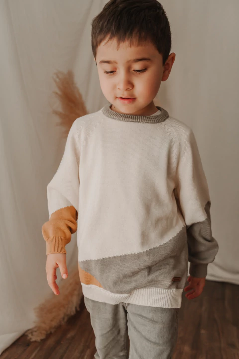 SWEATER JADE (gris/maiz) - comprar online