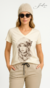 Remera Morley escote v otoño invierno estampada - comprar online