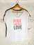 Remera escote v pink love - comprar online