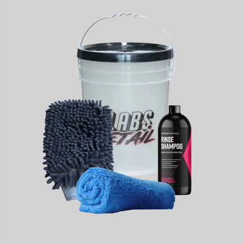 Kit Lavado Balde + Shampoo + guante + micro de secado - comprar online