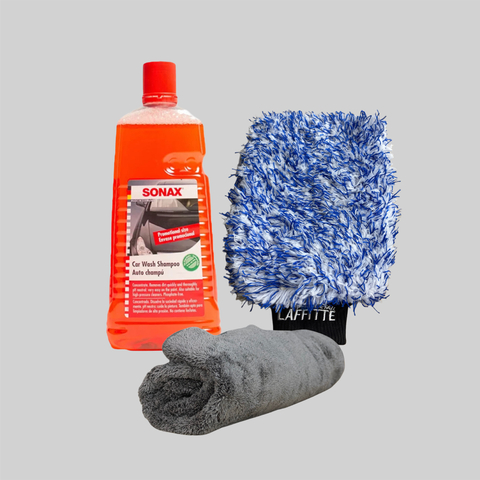 Kit Lavado Shampoo + guante + micro de secado - comprar online