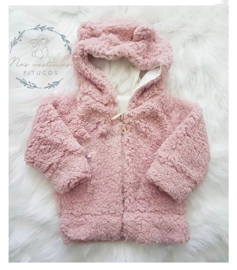 Campera teddy rosa