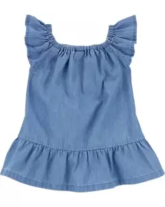 vestido bordado de suave denin carters - comprar online