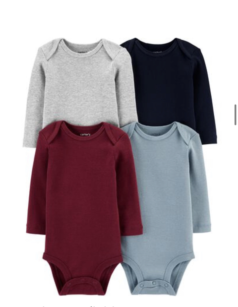 Pack de bodys manga larga carters