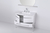 Vanitory Mueble Baño Campi Rondo Blanco C/ Mesada Loza 1 Orificio - comprar online