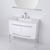 Vanitory Mueble Baño Campi Rondo Blanco C/ Mesada Loza 1 Orificio