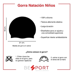 UNID.GORRA SILICONA KIDS ART.500 NEGRO (09G050010) - comprar online
