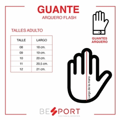 PAR GUANTE ARQUERO FLASH NR/BC (05G00449) - comprar online