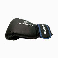 PAR GUANTES BOX HYBRID C/VELCRO NEGRO/AZUL (53A0130X) - BE SPORT