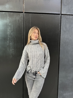 Sweater polera ochos gris en internet