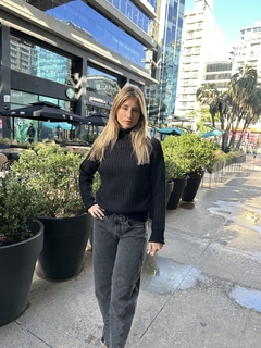 Sweater polera lana negro - comprar online