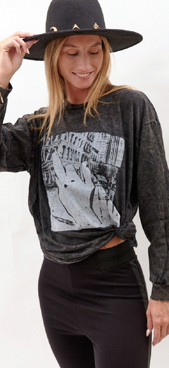 Remera estampa fuck 688